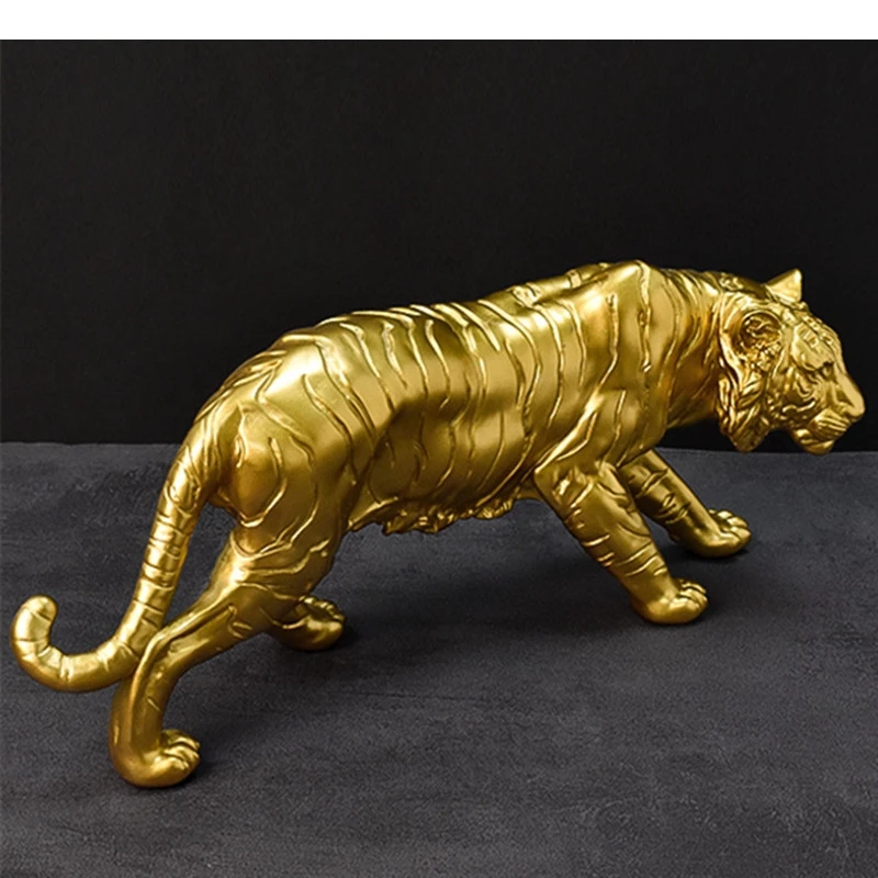 Resin Art Aesthetic - Modelo de Tigre Dorado, Decoración de