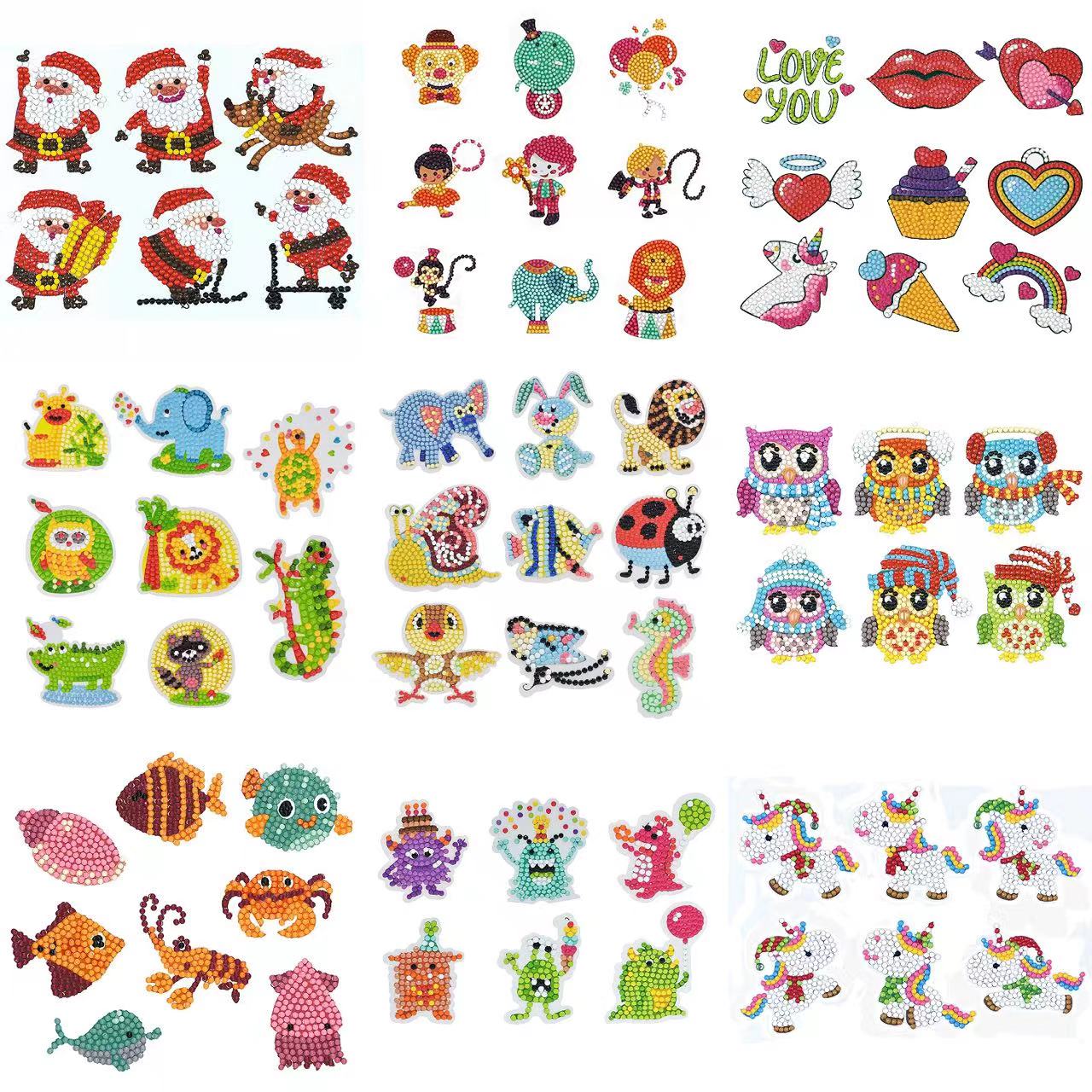 Resin Art Kit - Pegatinas de pintura de diamantes 5D
