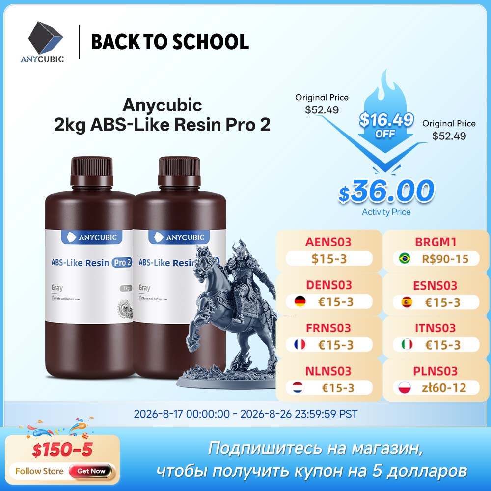 Resin Art Pro - ANYCUBIC-resina de poliresina fotosensible ABS Pro