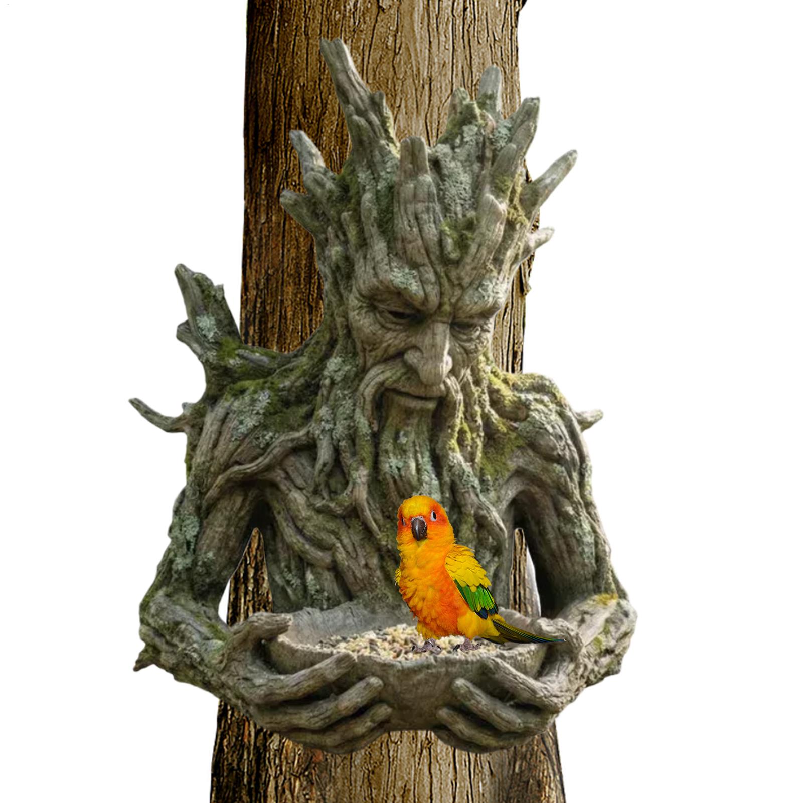 Resin Art On Wood - Comedero para Pájaros Montado en Árbol,