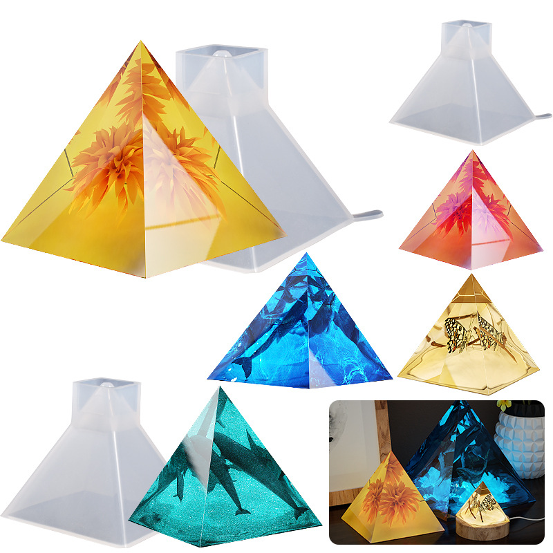Resin Art Products - 1 Uds. Moldes de silicona piramidales