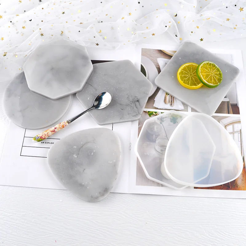Resin Art Table - Molde de posavasos geométrico de varios