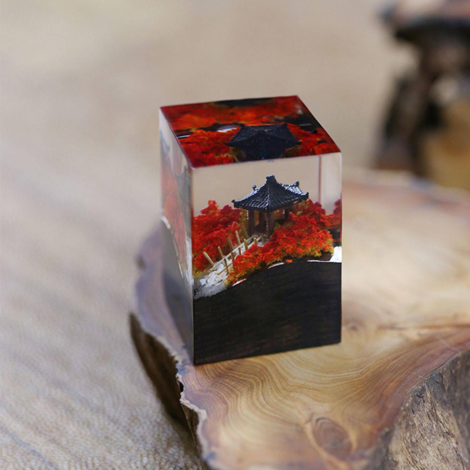 Resin Art Decoration Items - Sello de Pabellón Chino con Resina