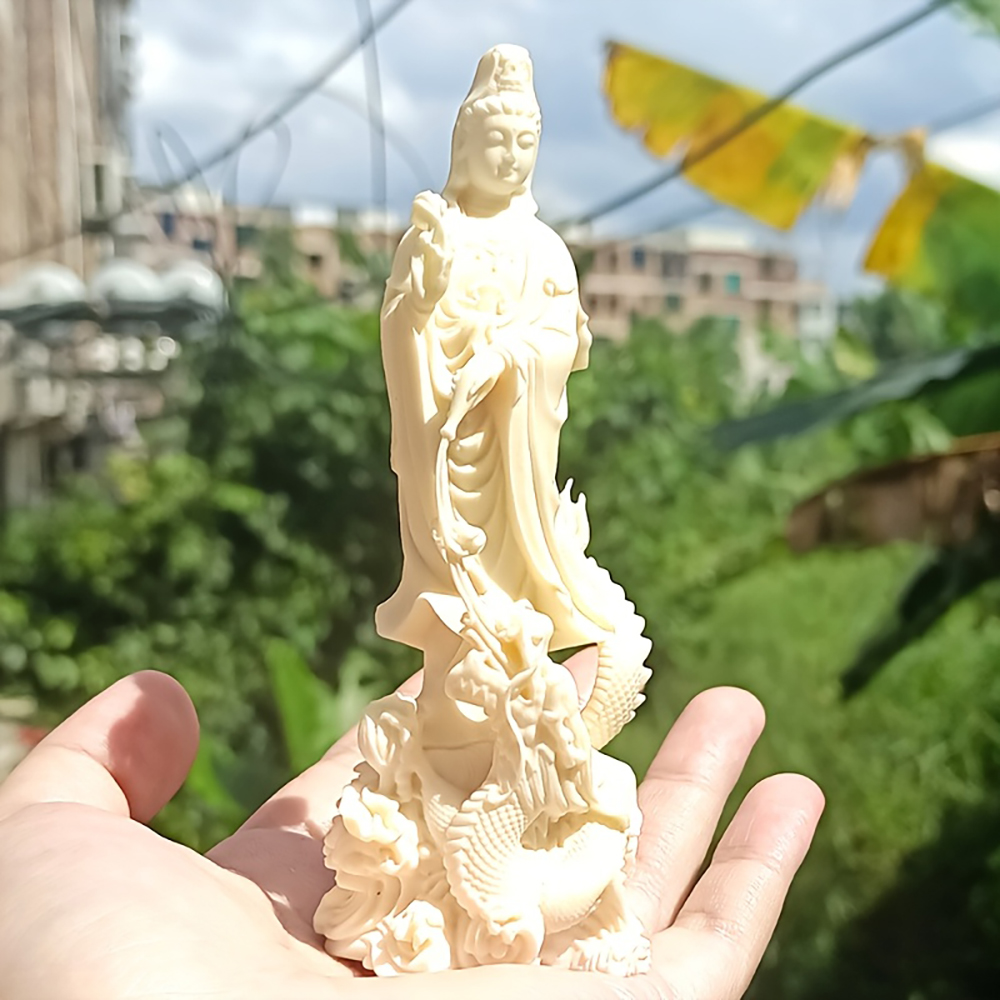 Resin Art Aesthetic - Estatua de Buda Guanyin de Resina,