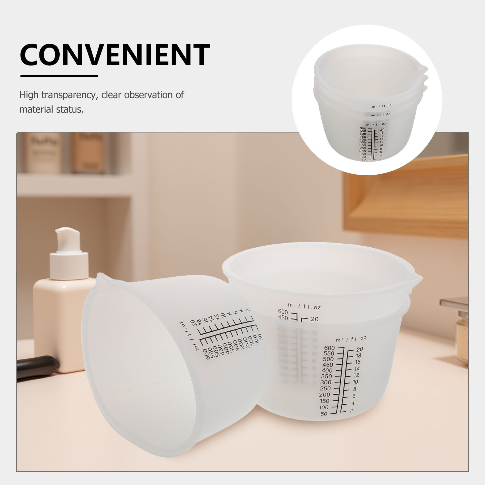 Juego de 3 Tazas de Silicona p - Resin Mixing Cup reseña y precio