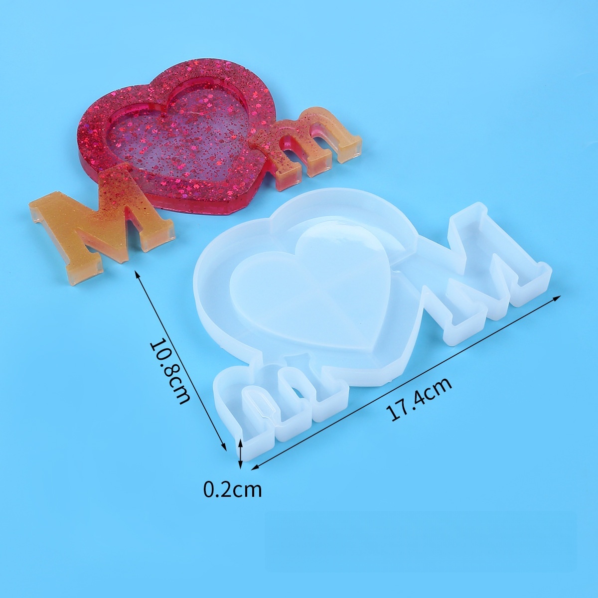 Molde de Silicona con Letra Mm - Resin Art Products reseña y precio