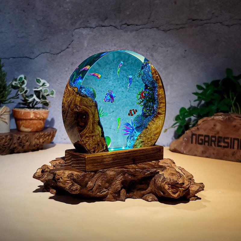 Lámpara de Mesa de Resina con  - Resin Art Table reseña y precio