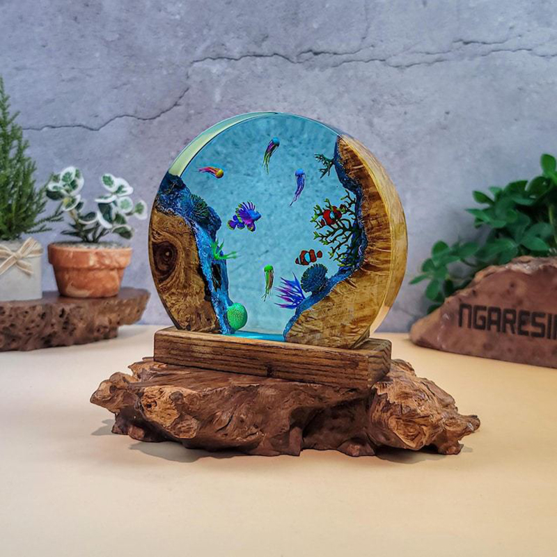 Lámpara de Mesa de Resina con  - Resin Art Table reseña y precio