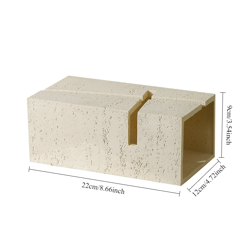 Caja de pañuelos de piedra geo - Resin Art Aesthetic reseña y precio