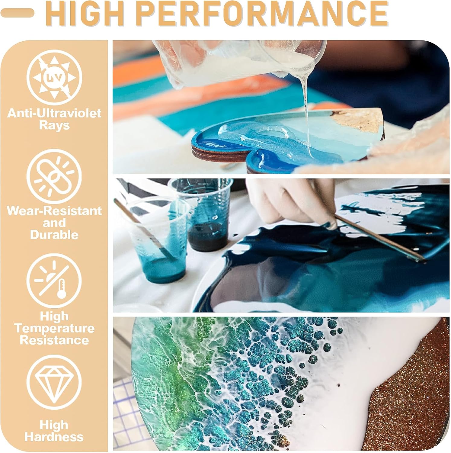 Pegamento epoxi de resina AB d - Resin Art Table reseña y precio