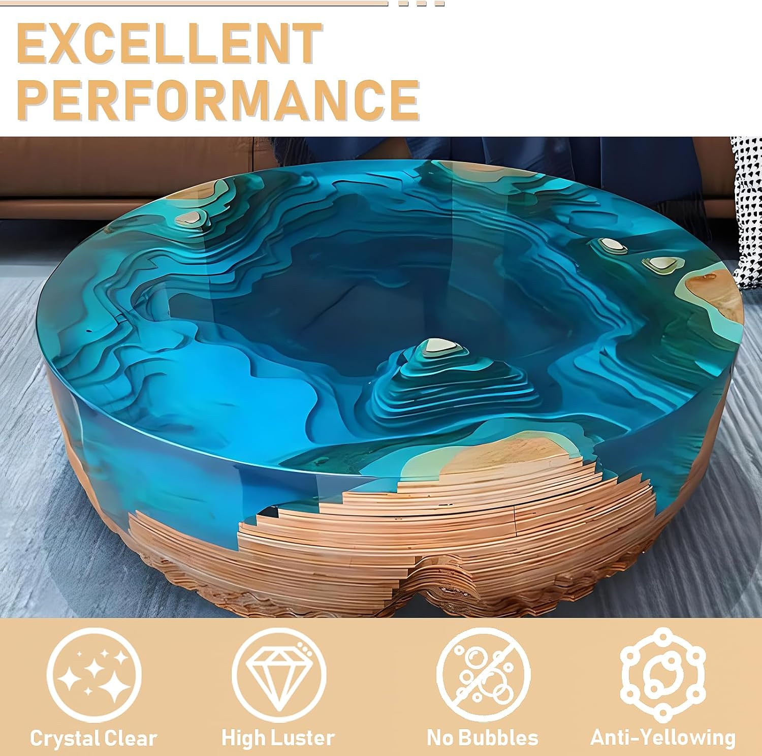 Pegamento epoxi de resina AB d - Resin Art Table reseña y precio