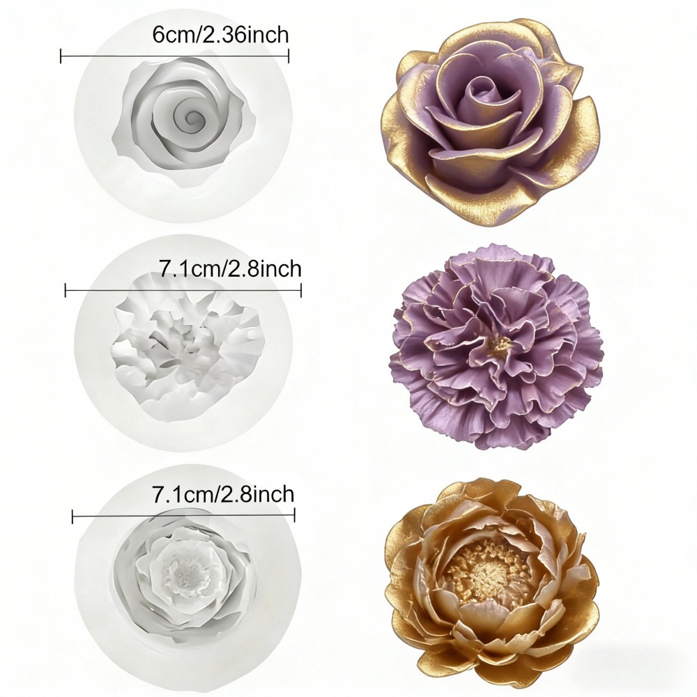Moldes de silicona de 3 piezas - Resin Art All reseña y precio