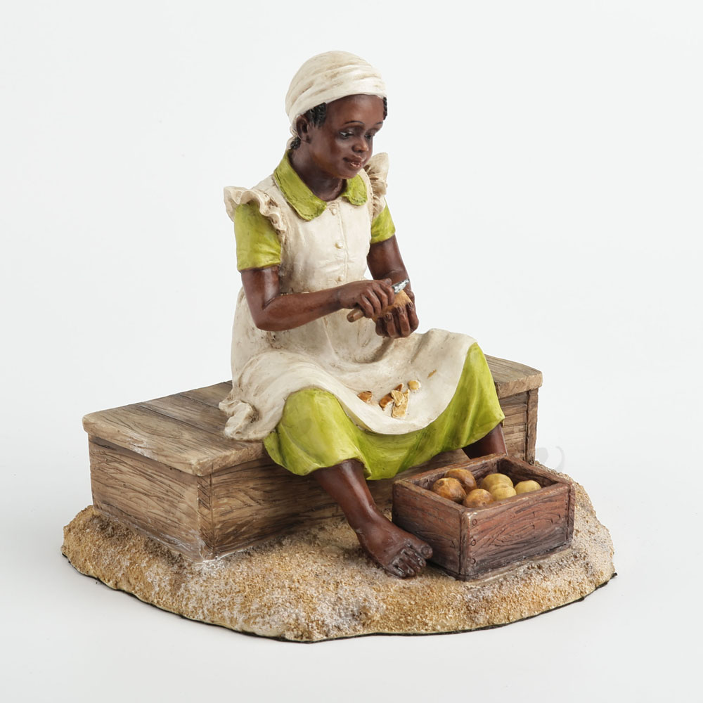 Escultura de Niña Negra Joven  - Resin Art On Wood reseña y precio