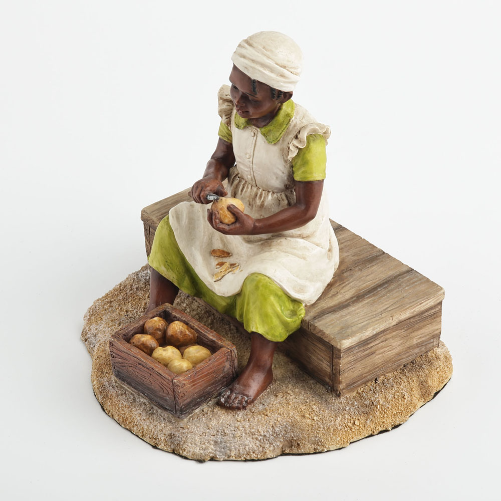 Escultura de Niña Negra Joven  - Resin Art On Wood reseña y precio