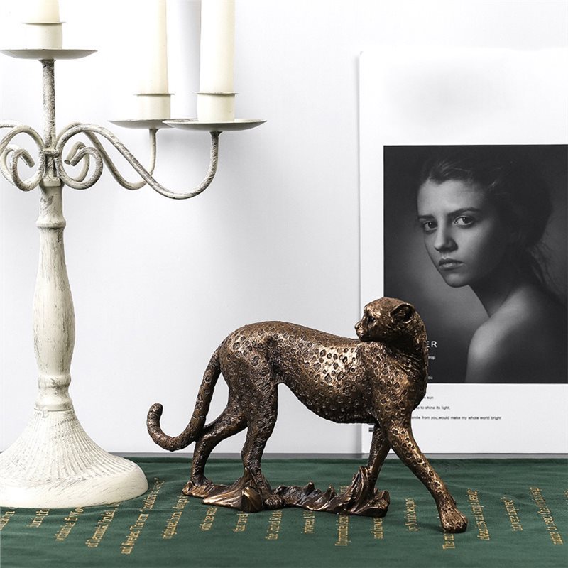 Escultura Moderna de Leopardo  - Resin Art Pro reseña y precio
