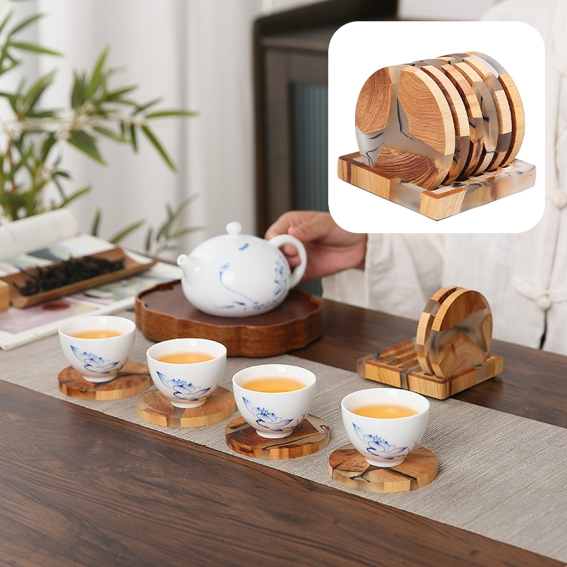 Juego de 6 Posavasos de Té Est - Resin Mixing Cup reseña y precio