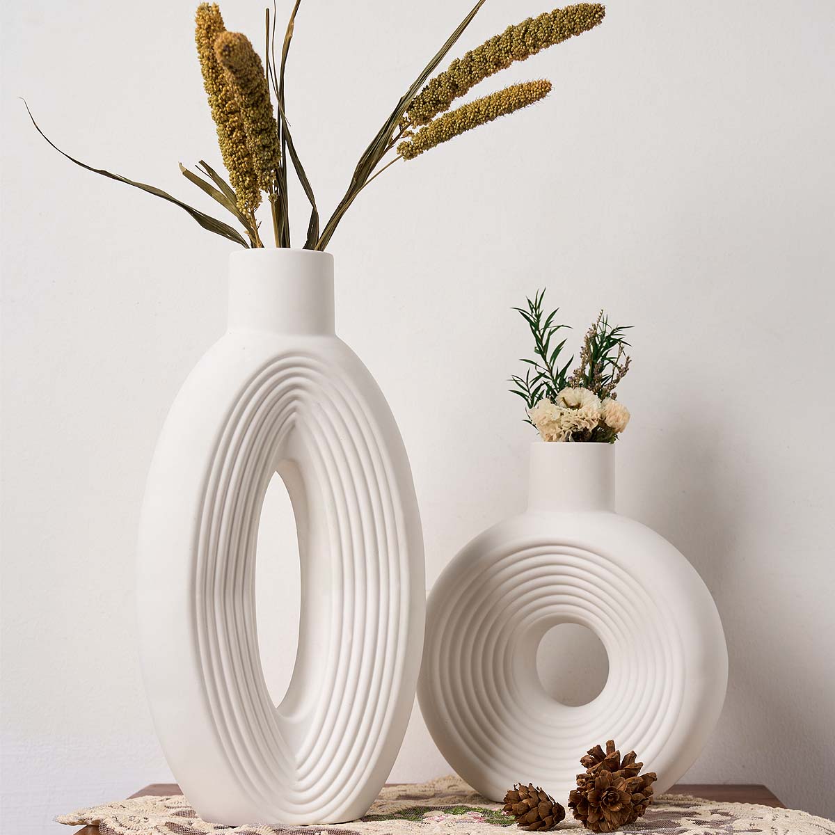 Florero de rayas nórdicas, mol - Resin Art Table reseña y precio