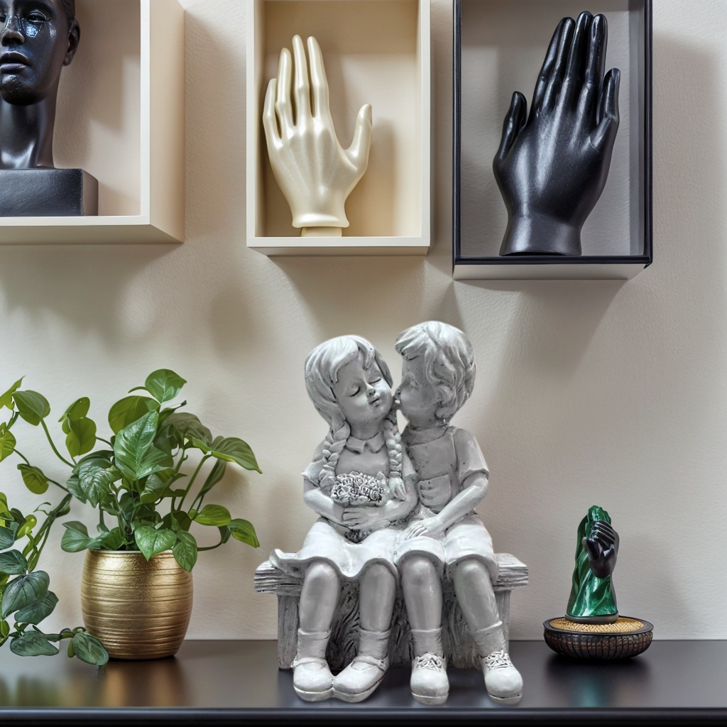 Linda estatua de resina de niñ - Resin Art Aesthetic reseña y precio