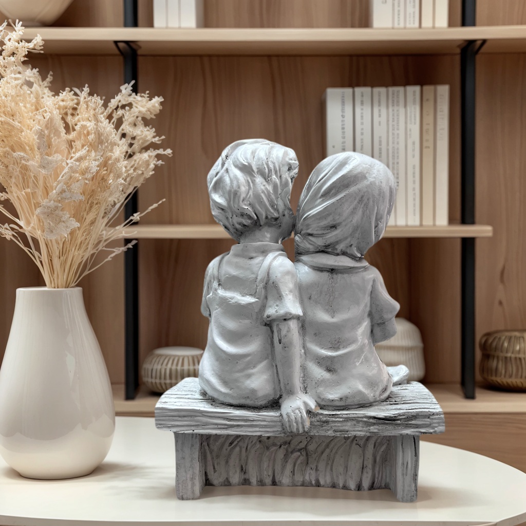 Linda estatua de resina de niñ - Resin Art Aesthetic reseña y precio