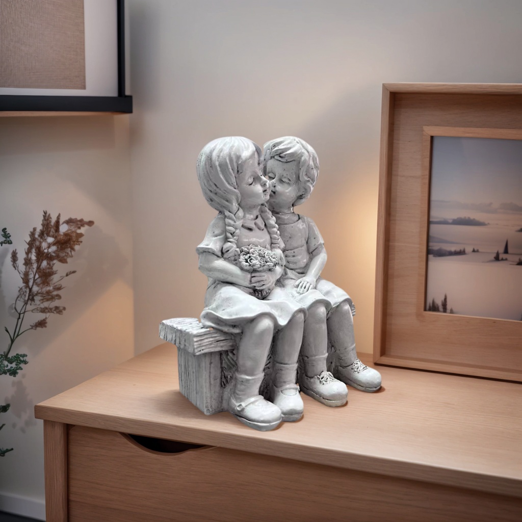 Linda estatua de resina de niñ - Resin Art Aesthetic reseña y precio
